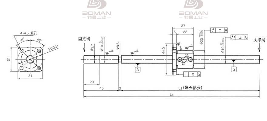 KURODA GG1002DS-EANR-0250A 黑田丝杆上海代理商