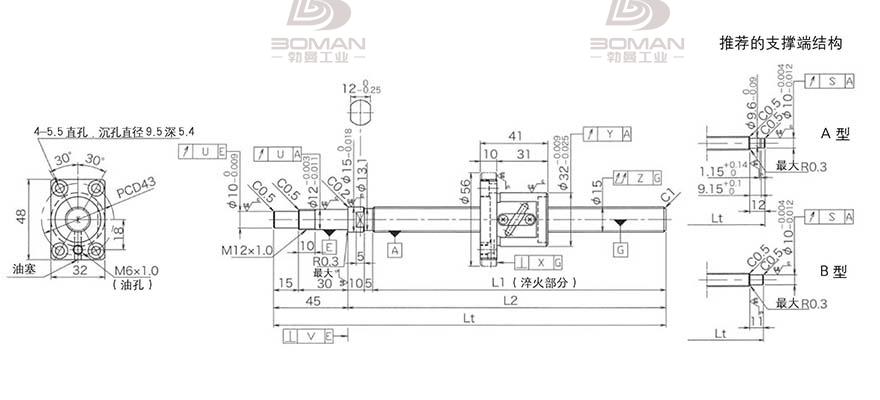 KURODA GP1504DS-BALR-0600B-C3S 黑田丝杆3d下载
